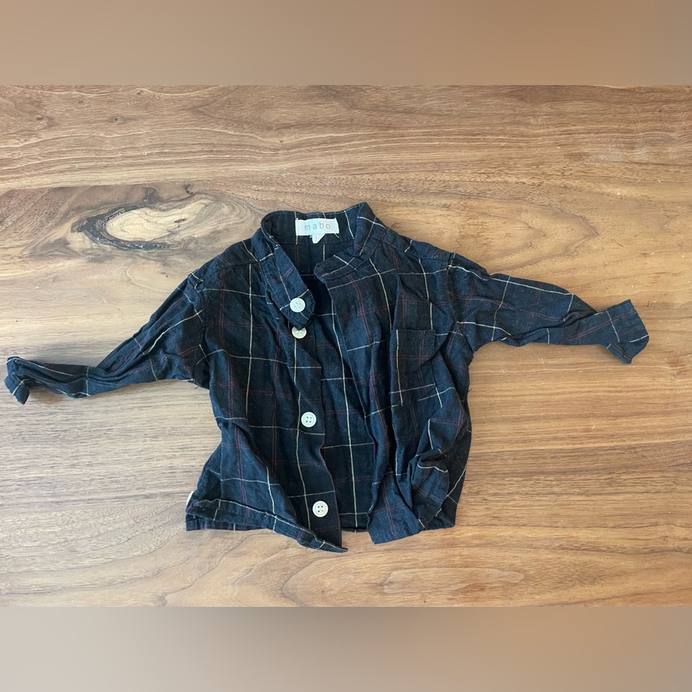 Mabo Clothier Kids Plaid Button Down